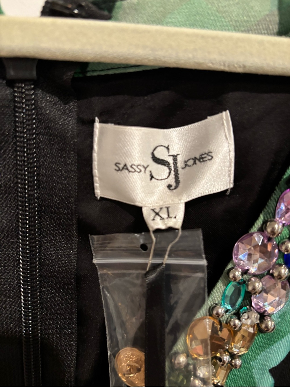 Sassy Jones Gemma Luxe Jeweled Jumpsuit New - Picture 8 of 11